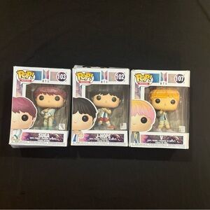BTS Suga, J-hope, and V Funko Pops Bundle